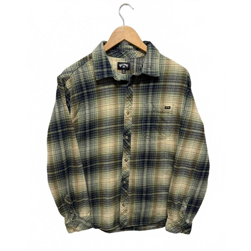Billabong Plaid Long Sleeve Surf Button Up Mens Small